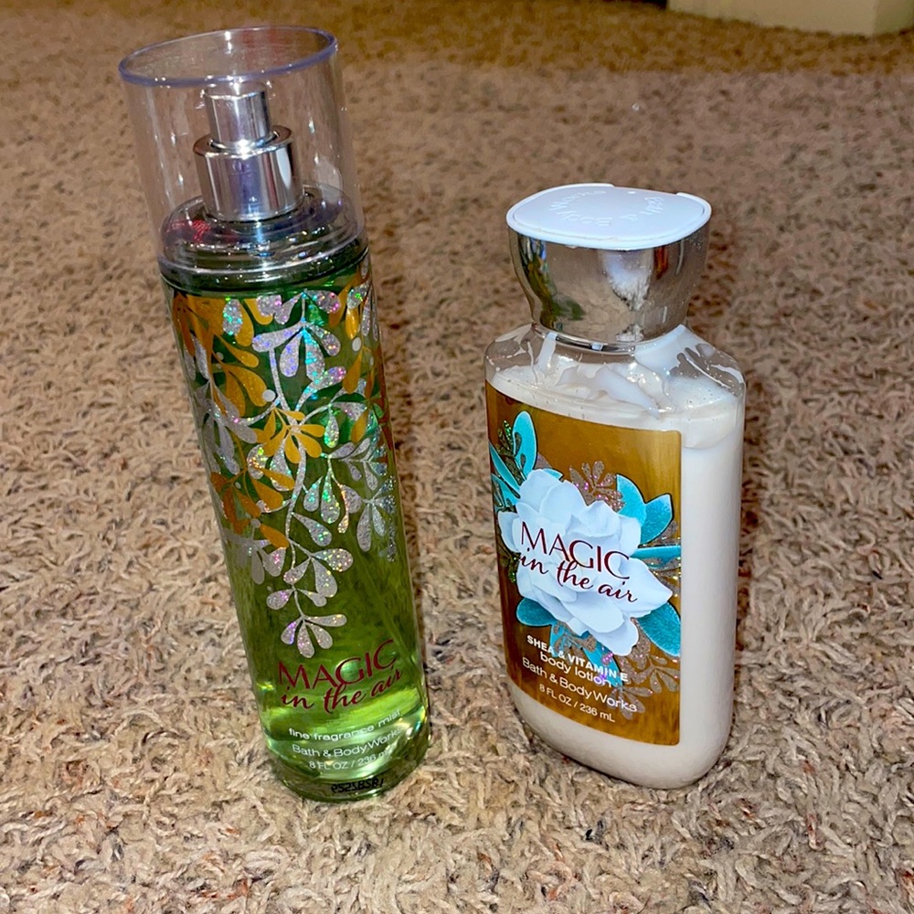 Bath and body works Magic in the Air lotion and fine fragrance mist